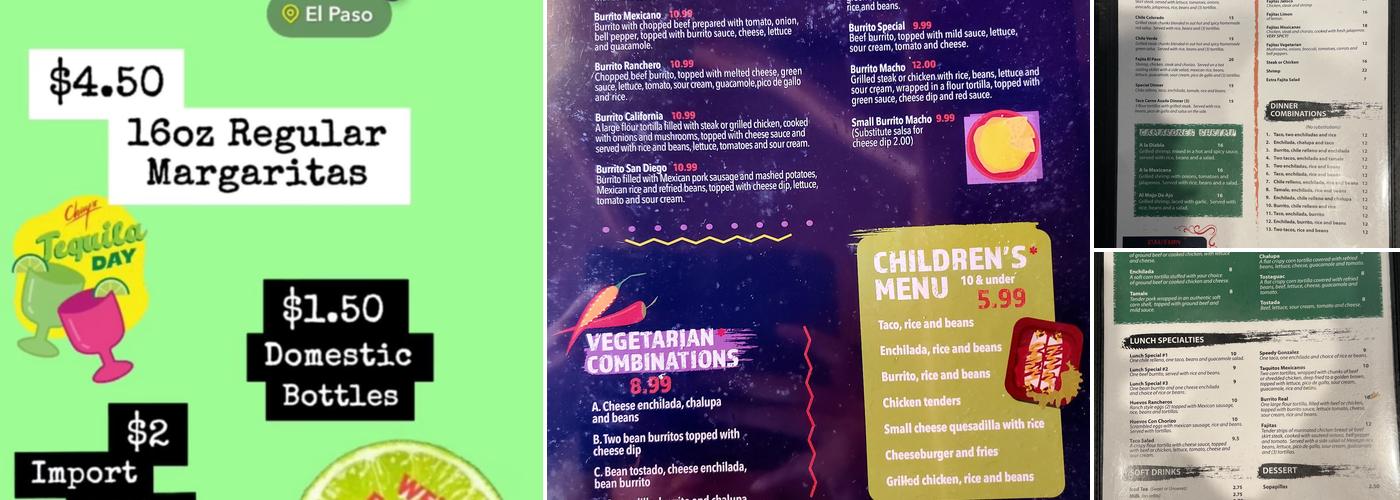 El Paso Menu