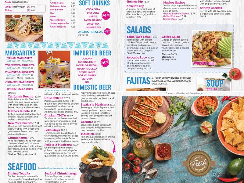 Abuelos Mexican Kitchen and Cantina Menu