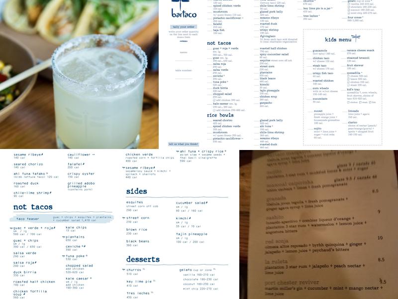 bartaco Menu