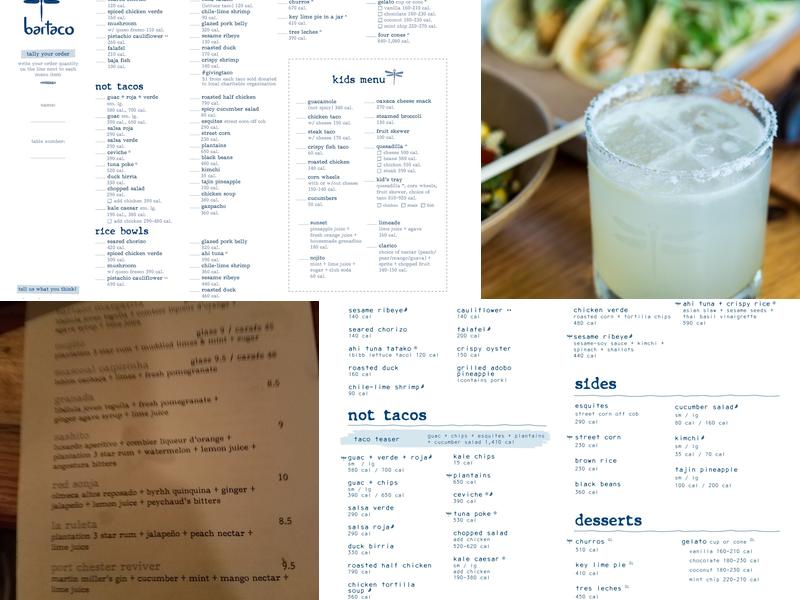 bartaco Menu