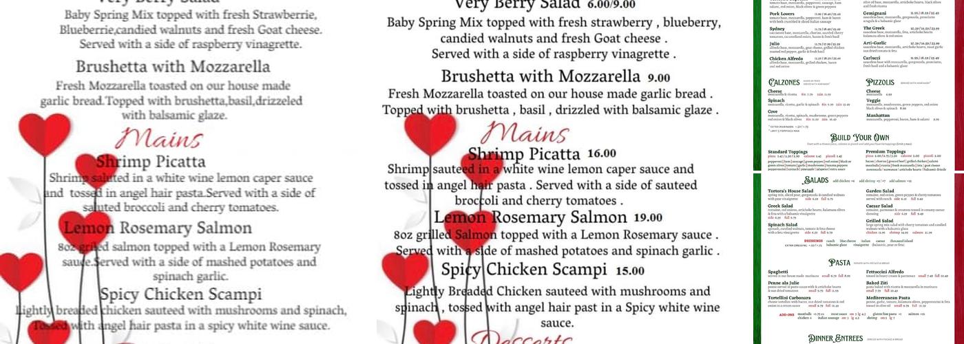 Tortora’s Menu
