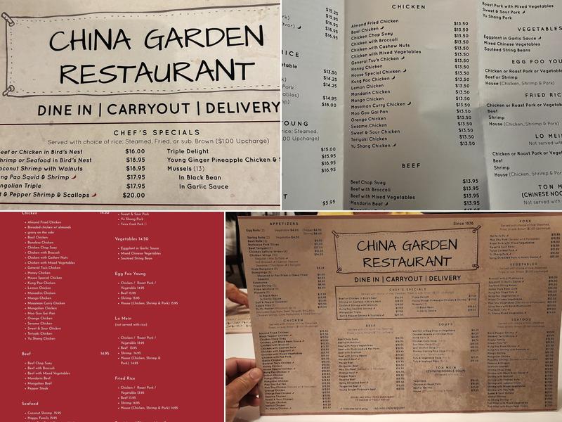 China Garden Restaurant Menu