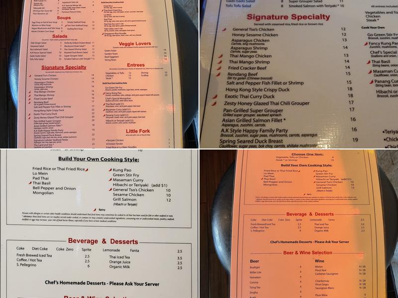 Asian Kitchen Menu