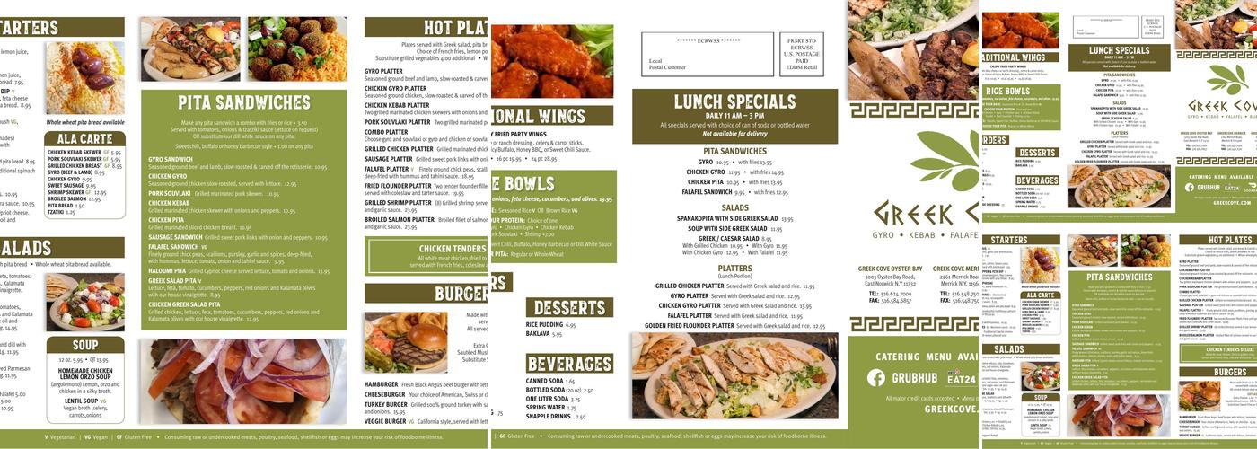 Greek Cove - East Norwich Menu