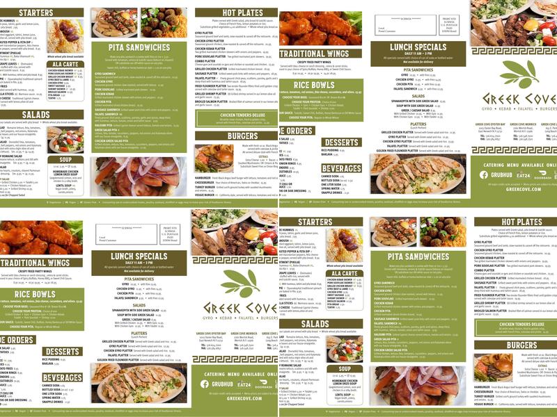 Greek Cove - East Norwich Menu