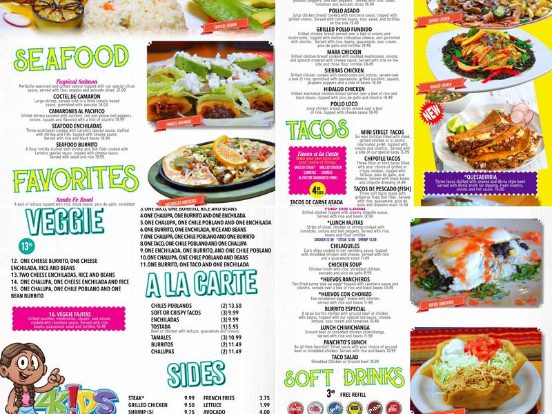 Laredos Mexican Bar & Grill Menu