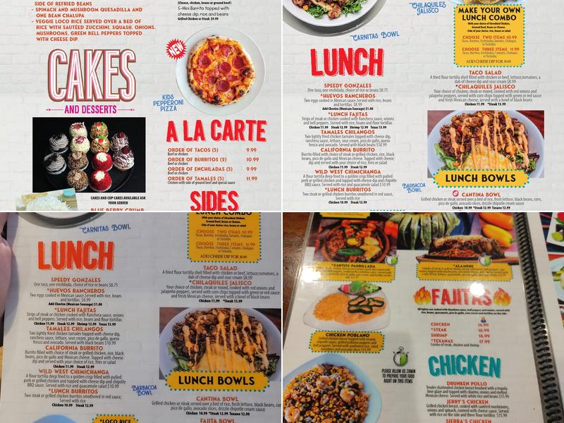 Pepe's Mexican Bar & Grill Menu