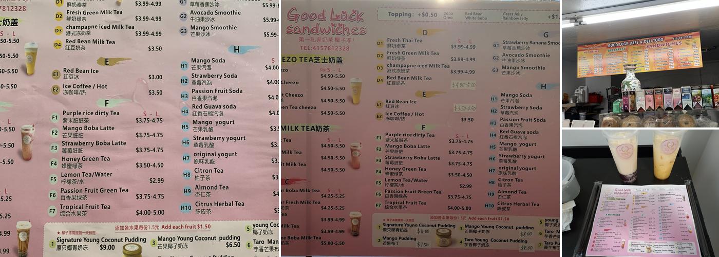 Good Luck Cafe and Deli Menu
