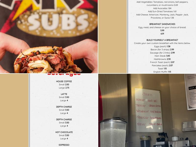 AK Subs Menu