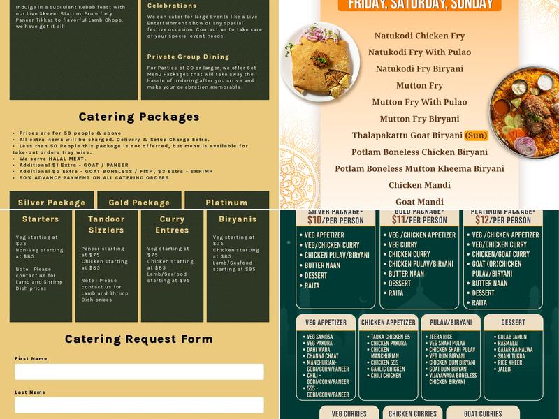 Bawarchi Biryanis Atlanta Menu