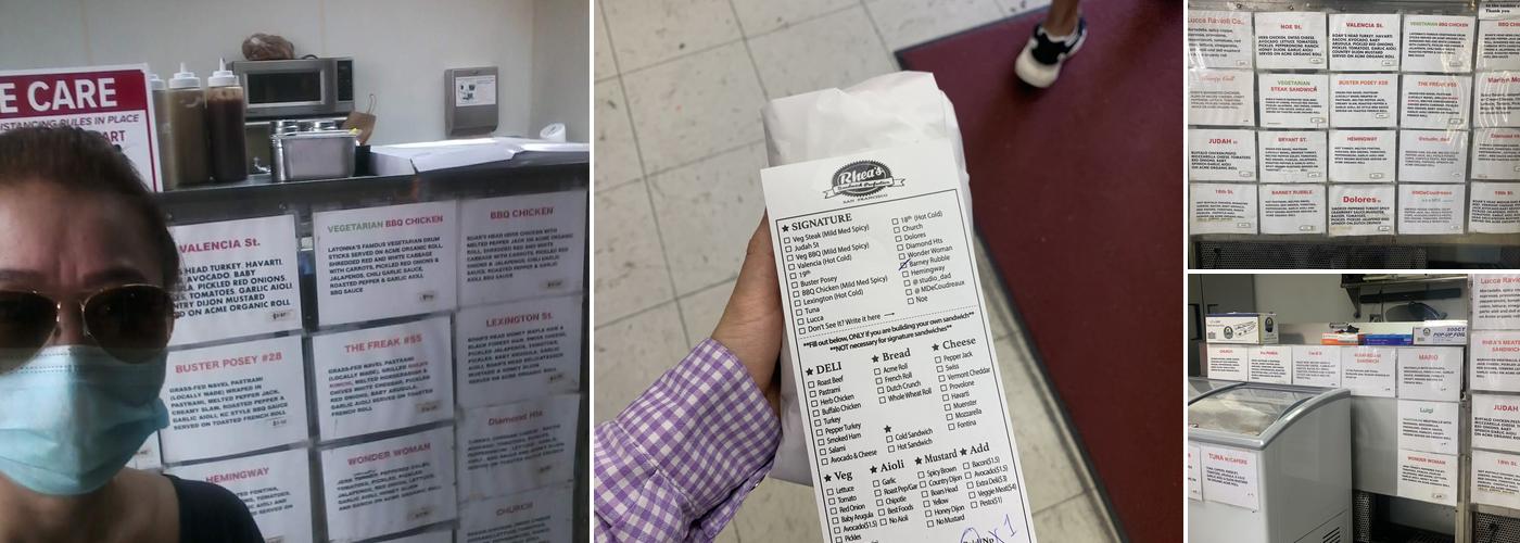 Rhea's Deli & Market Menu