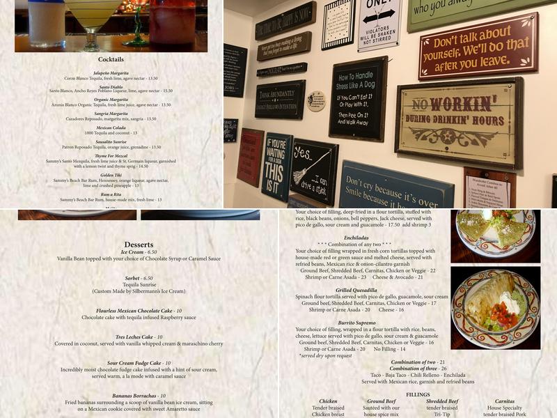 Saylor's Restaurant & Bar Menu