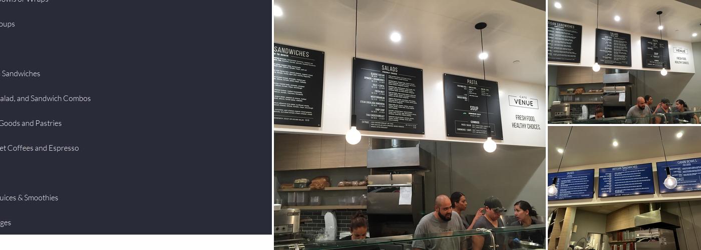 Cafe Venue Montgomery Menu