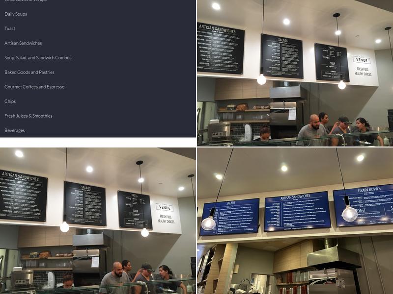 Cafe Venue Montgomery Menu