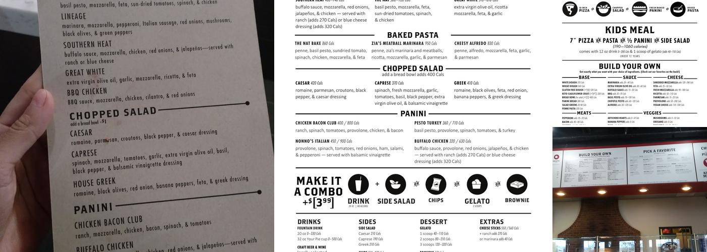 Your Pie Pizza Menu