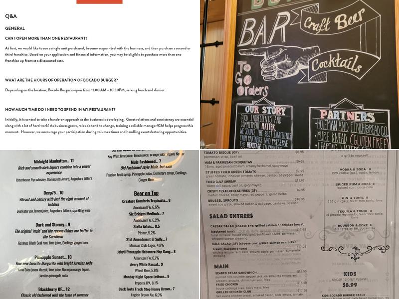 Bocado Menu