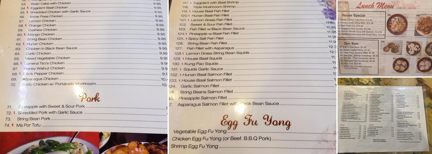 Ming's Restaurant Menu