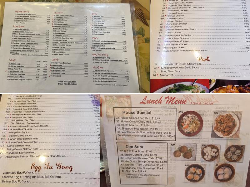 Ming's Restaurant Menu