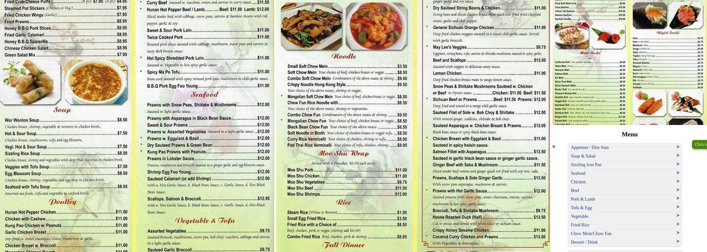 Shang Hai Kitchen Menu