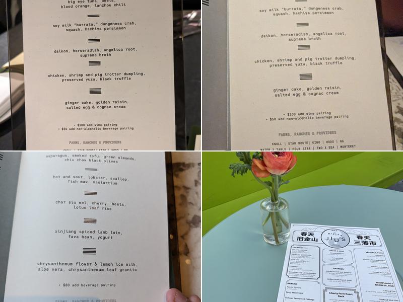 Mister Jiu's Menu