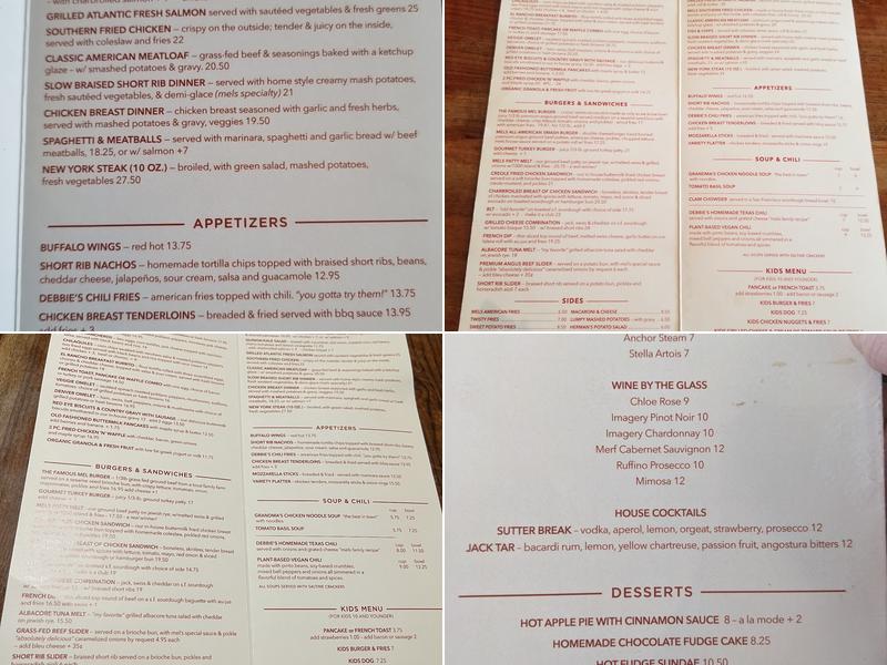 Mel's Kitchen Menu