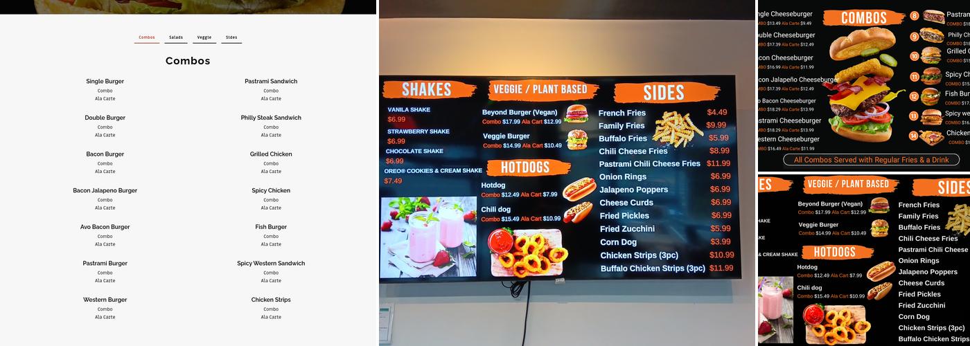 Slider Buns Menu