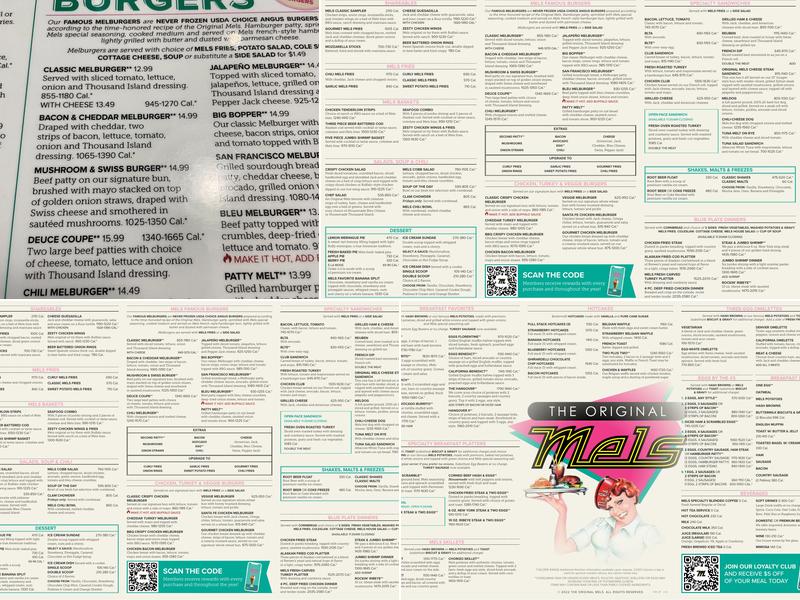 The Original Mels Diner Menu