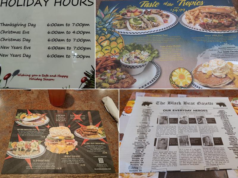 Black Bear Diner Vallejo Menu