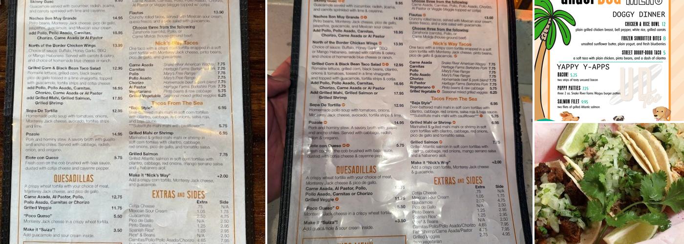 Underdogs Too Menu