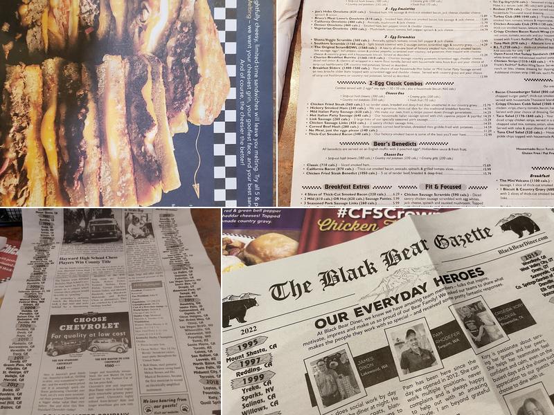 Black Bear Diner Hayward Menu
