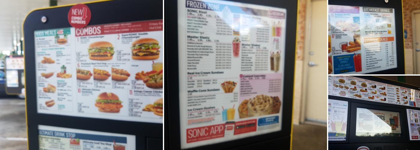 Sonic Drive-In Menu