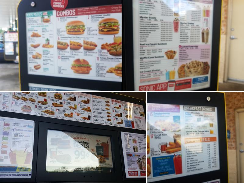 Sonic Drive-In Menu
