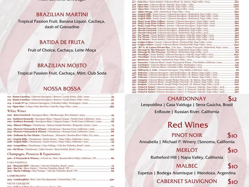 Espetus Churrascaria Menu