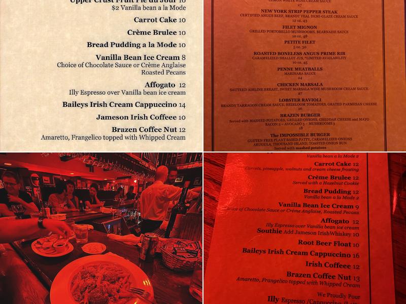 The Brazen Head Menu