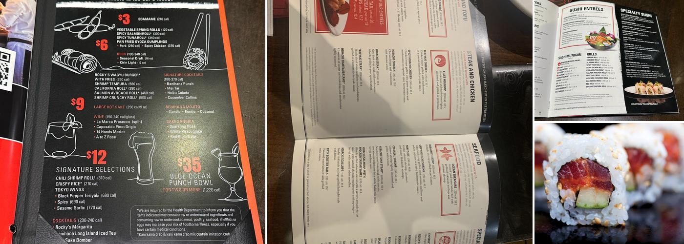 Benihana Menu