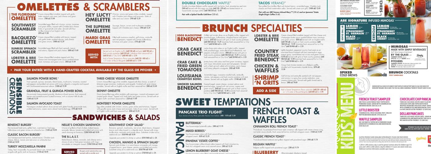 Another Broken Egg Cafe Menu