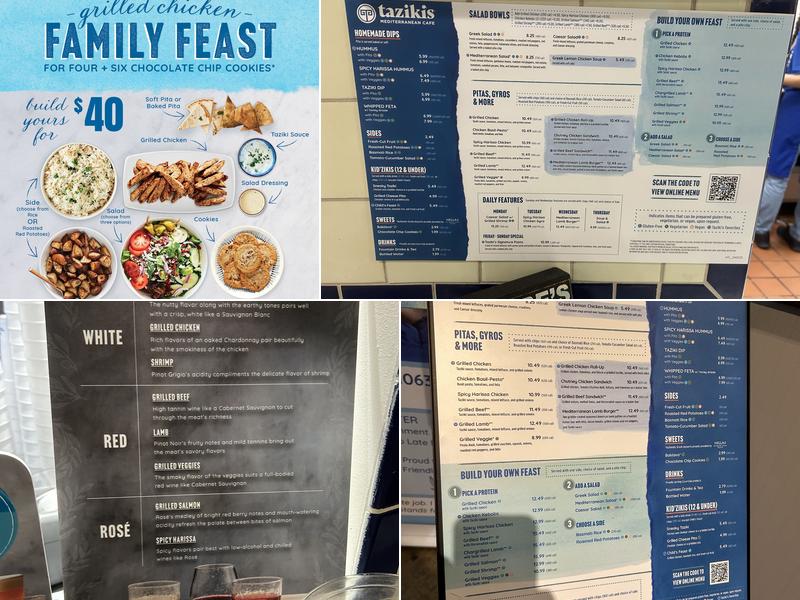 Taziki's Mediterranean Cafe Menu