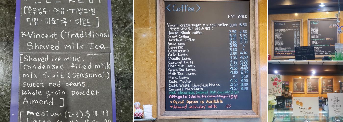 Vincent Bakery Cafe Menu