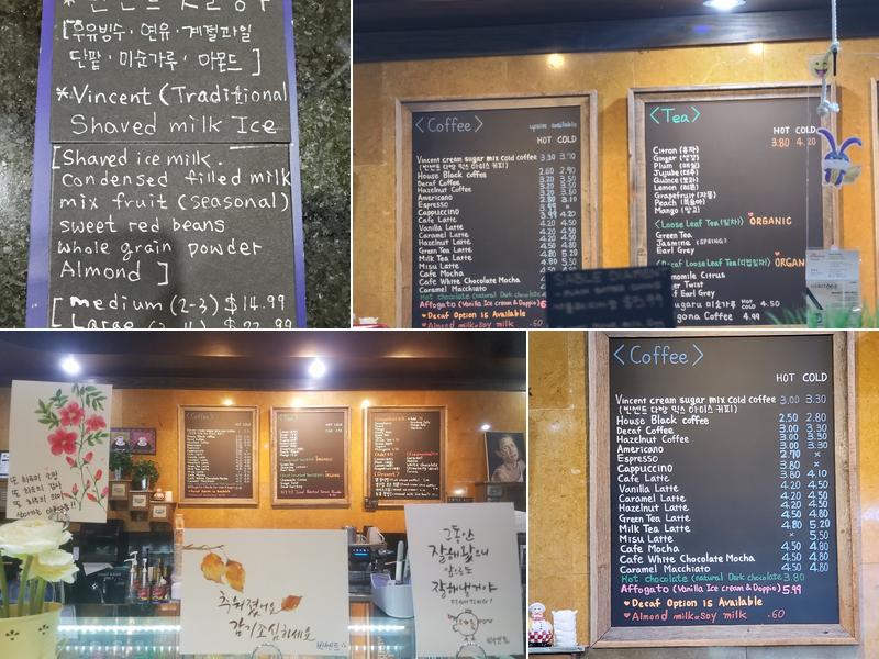 Vincent Bakery Cafe Menu