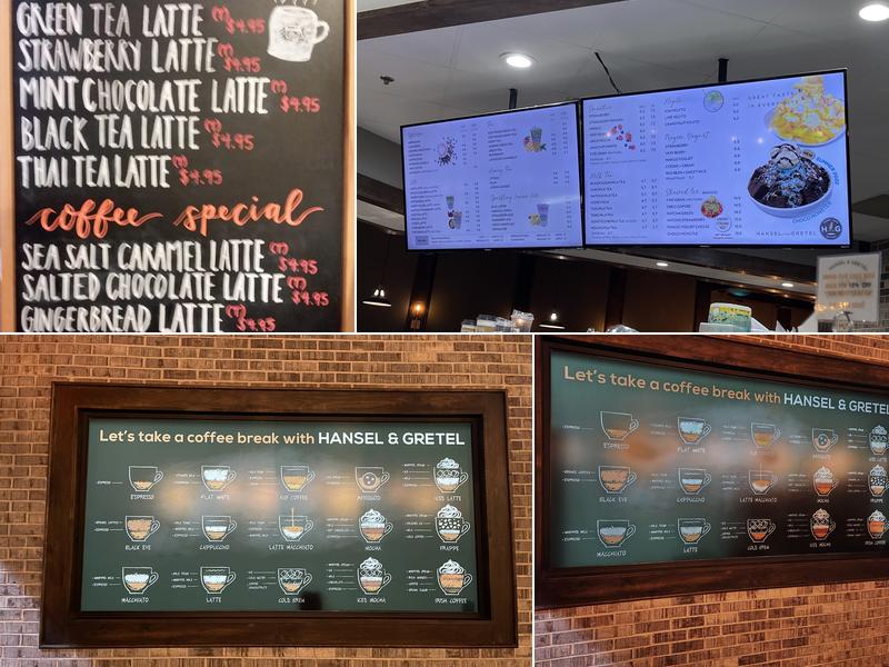 Hansel & Gretel Bakery Cafe Menu