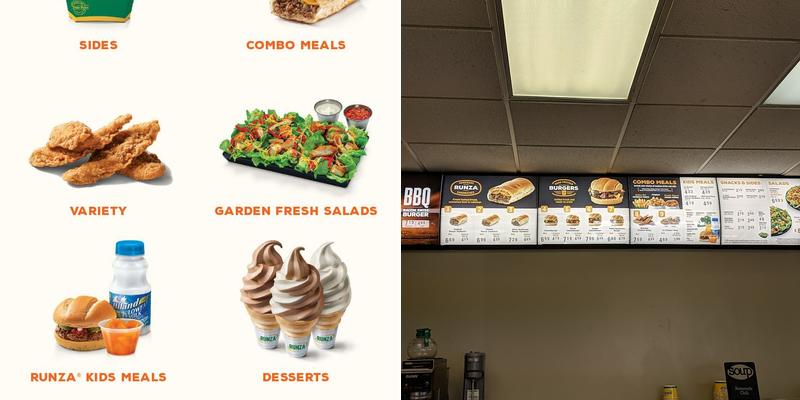 Runza Restaurant Menu