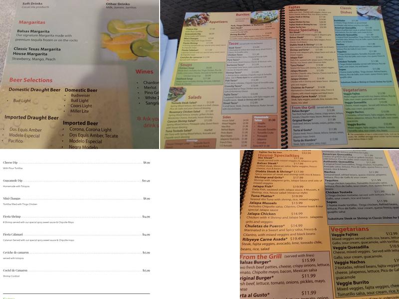 Rio Balsas Taqueria Menu