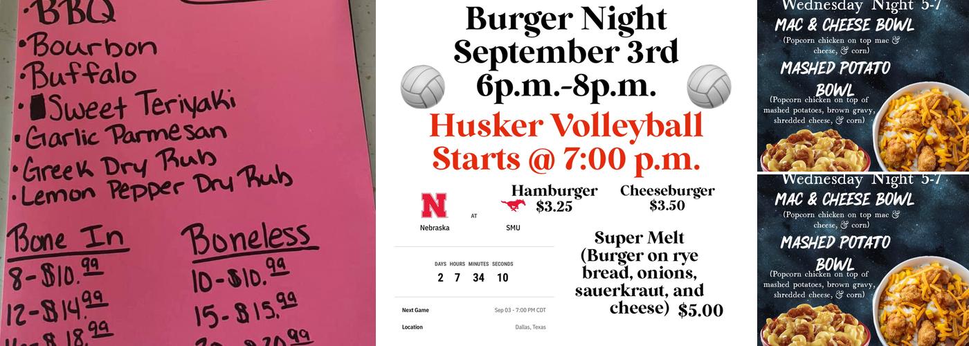 Vine Street Cafe Menu