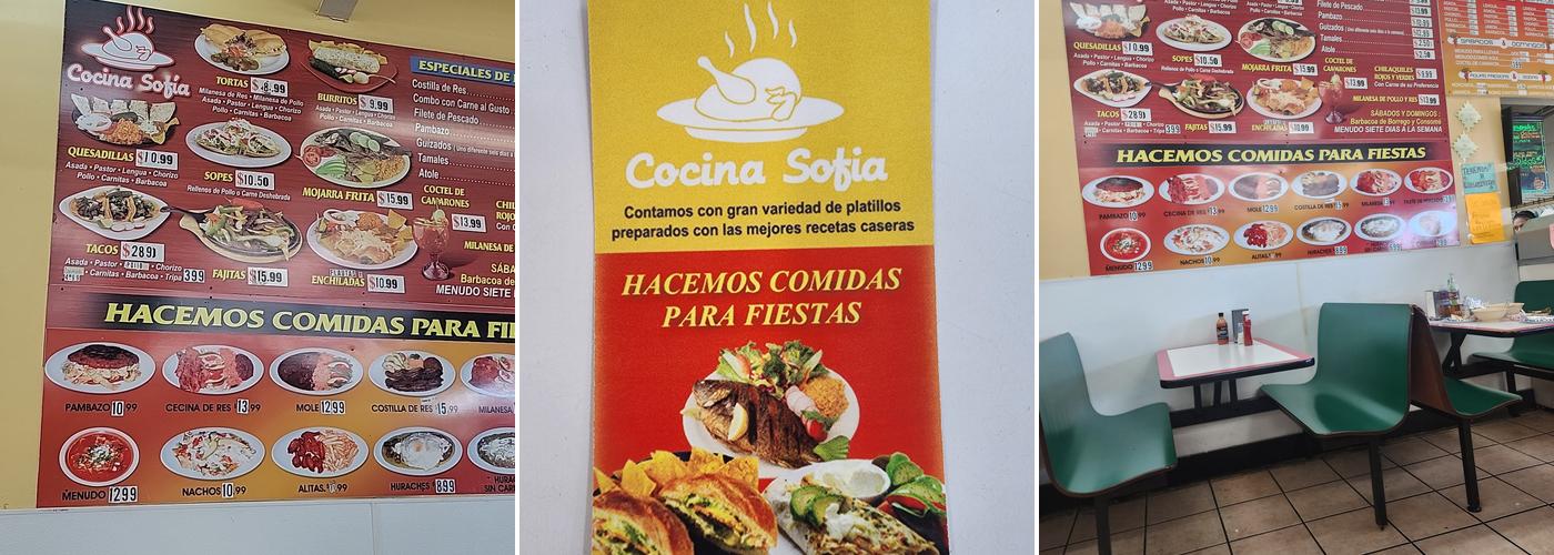 Cocina Sofia 1 Menu