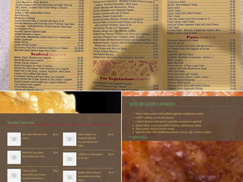 Mother Kellys Menu