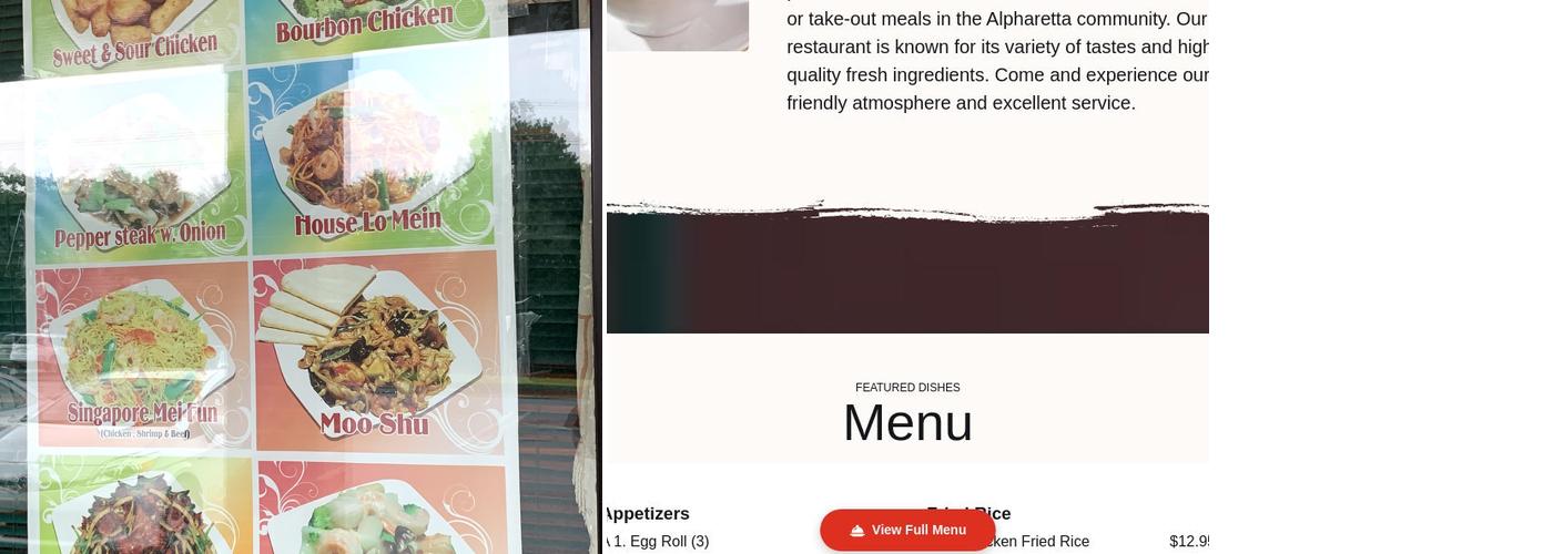 House of Chen Menu