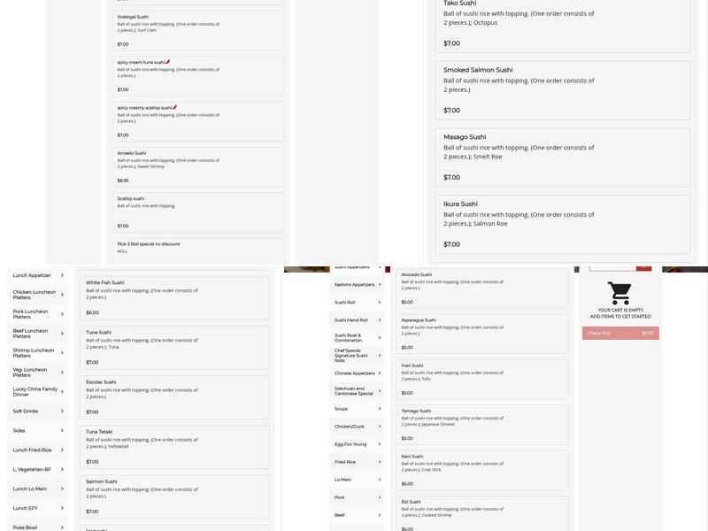 New Lucky China Menu