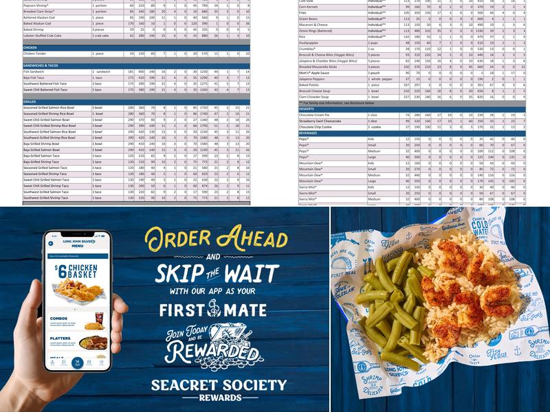 Long John Silver's Menu