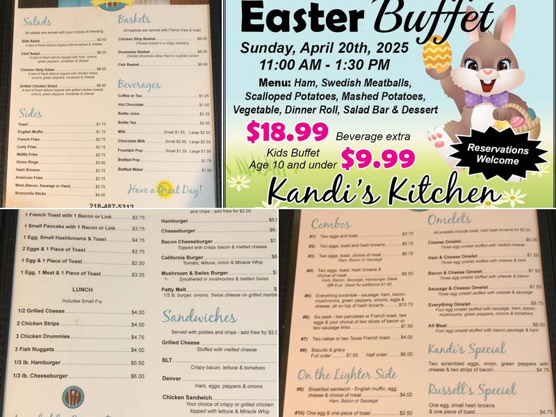 Kandi's Kitchen Inc Menu