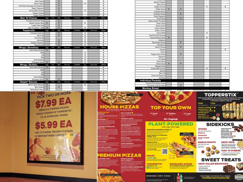 Toppers Pizza Menu